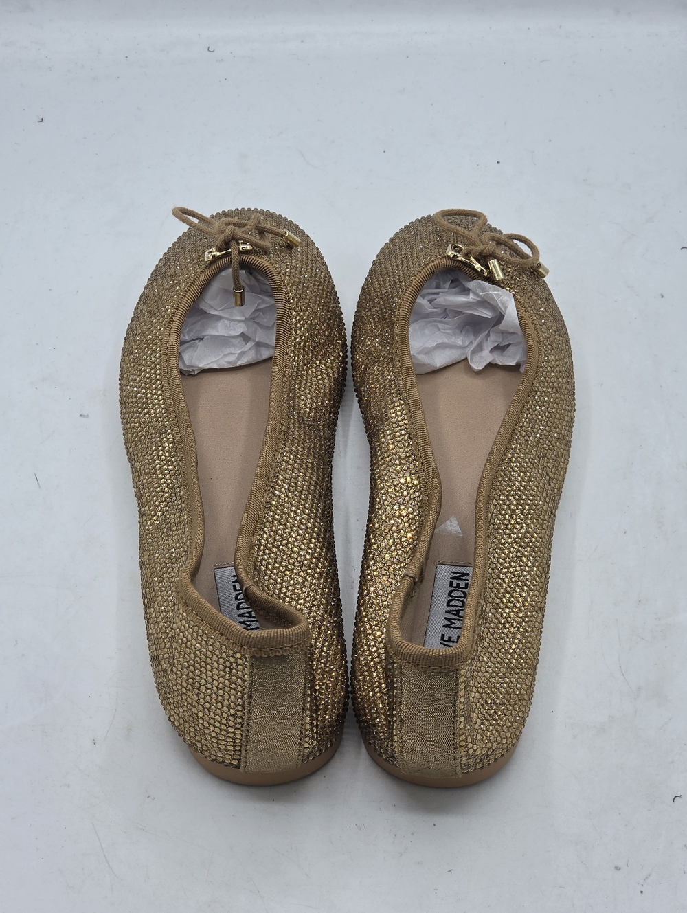 Steve Madden Blossoms-R Gold Rhinestone Ballet Flats Sz 7.5M - Picture 6 of 14